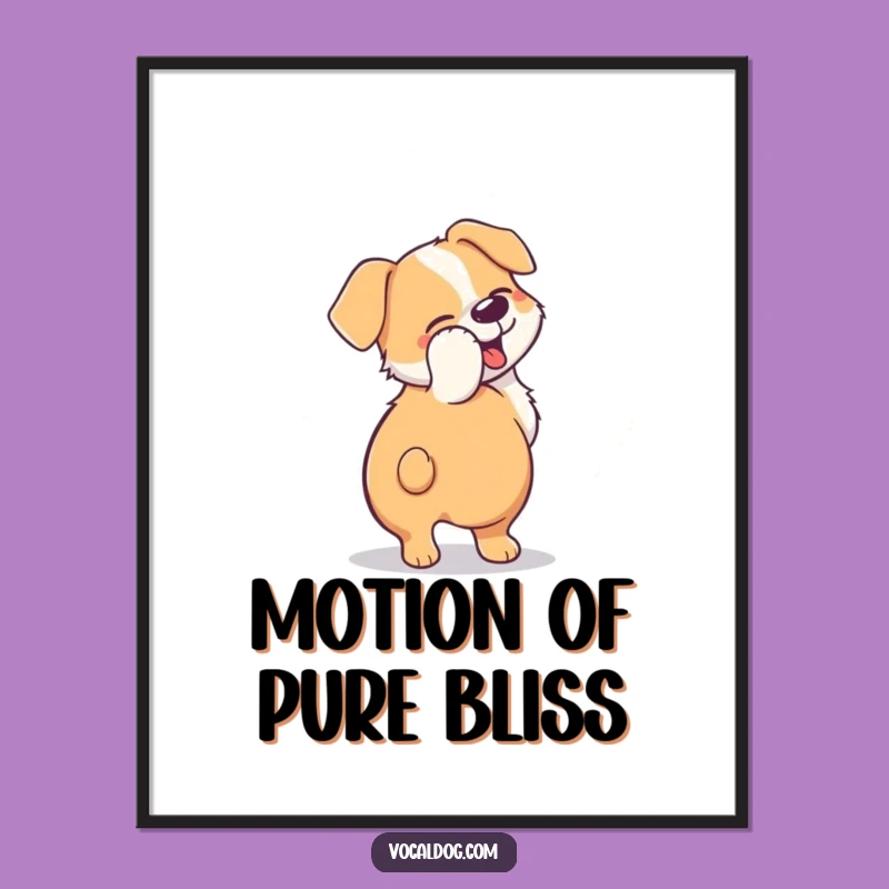 Funny Dog Tail Blur Digital Art - Instant Joy for Your Walls!