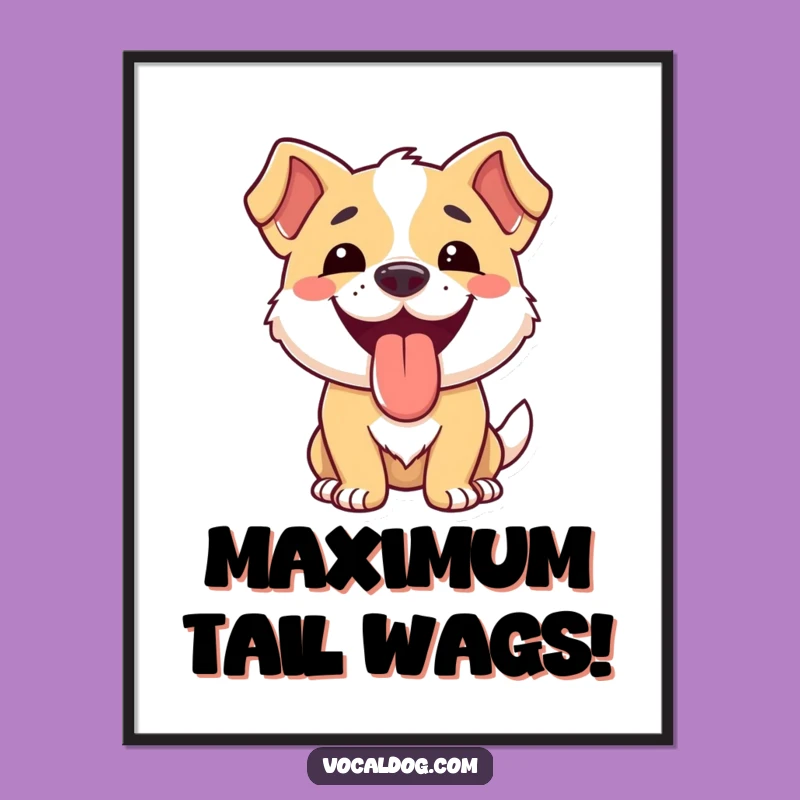 Instant Download Funny Dog Happy Tongue Art: Joyful Decor!