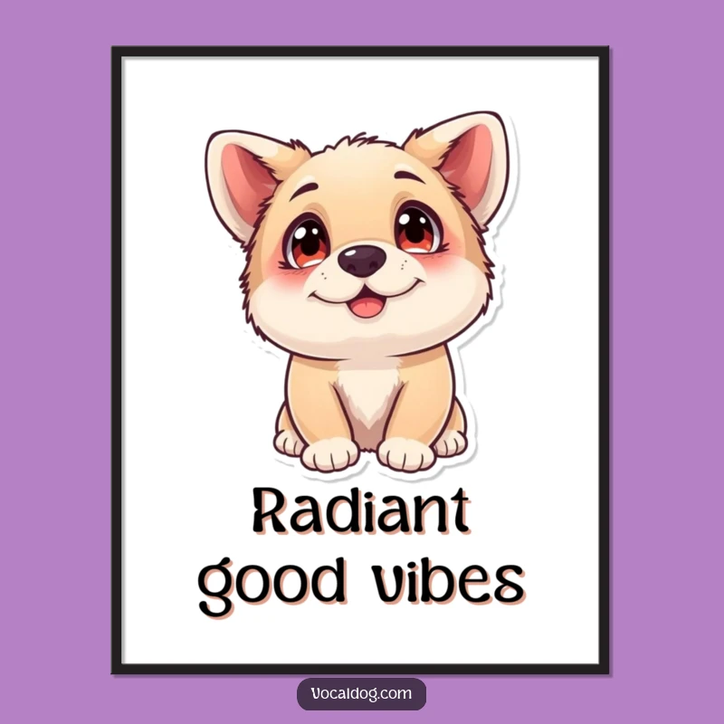 Funny Dog Digital Art: Adoring Eyes Happiness, Instant Joyful Gift