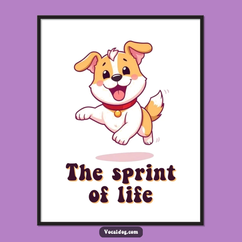 Funny Joyful Dog Digital Art: Instant Energy, Pure Design, Unique Humorous Gift