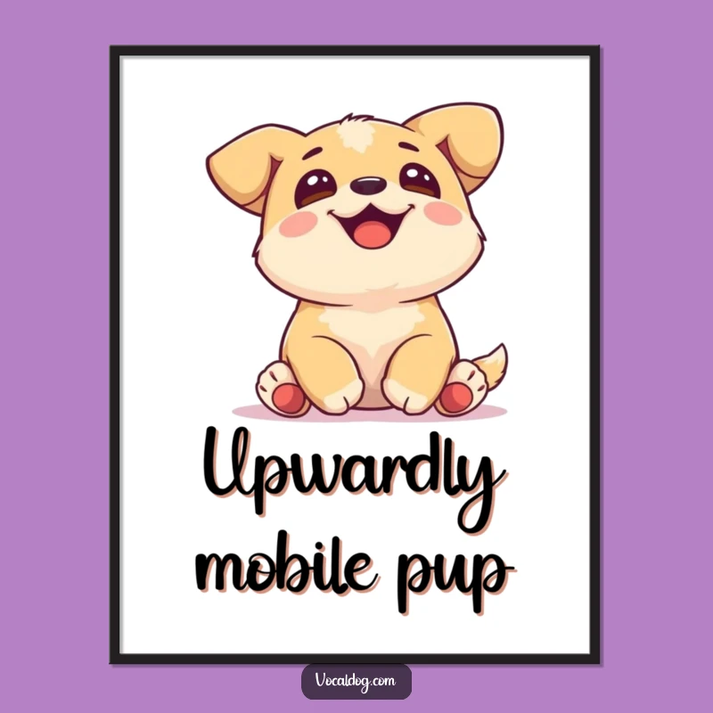 Funny Joyful Dog Digital Art: Decorate with this Uplifting Canine Masterpiece Gift