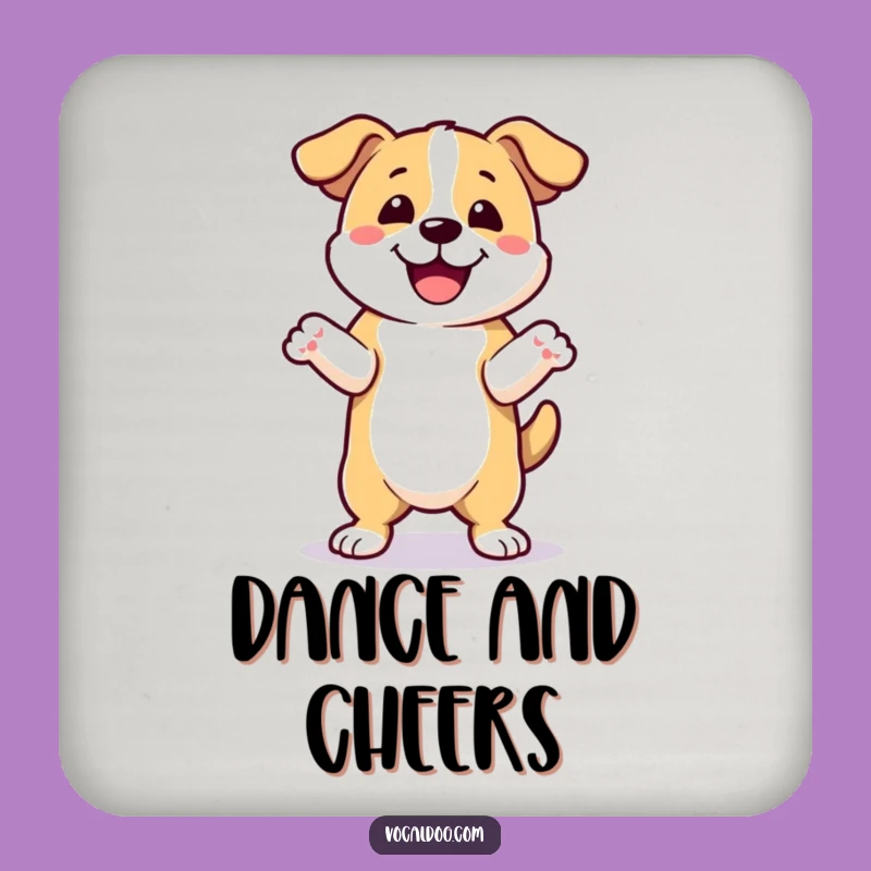 Funny Happy Dance Dog Coasters: Add Rhythm to Your Table!