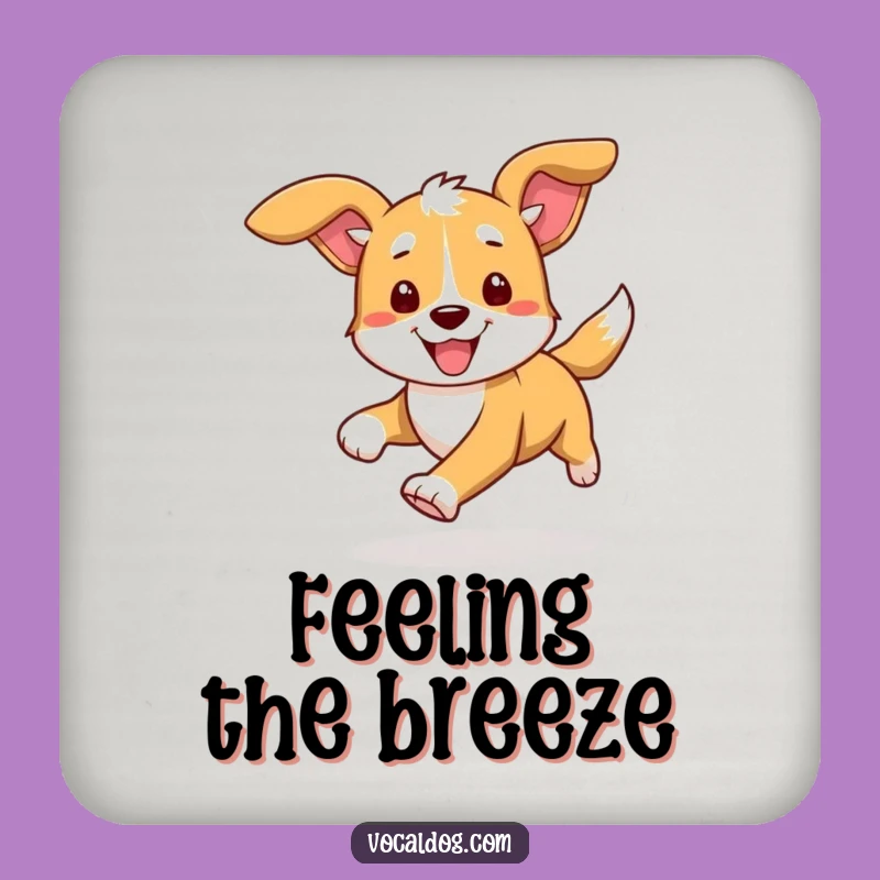 Funny Dog Running Drink Coasters: Keep Surfaces Safe with Speedy Style