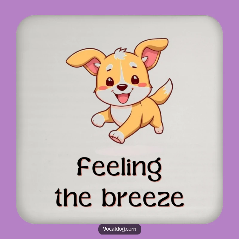 Funny Dog Running Drink Coasters: Keep Surfaces Safe with Speedy Style