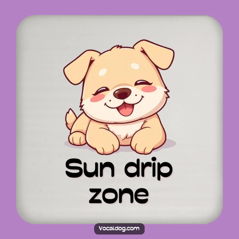 Funny Dog Sunbathing Coasters: Protect Surfaces with Relaxed Pup Charm