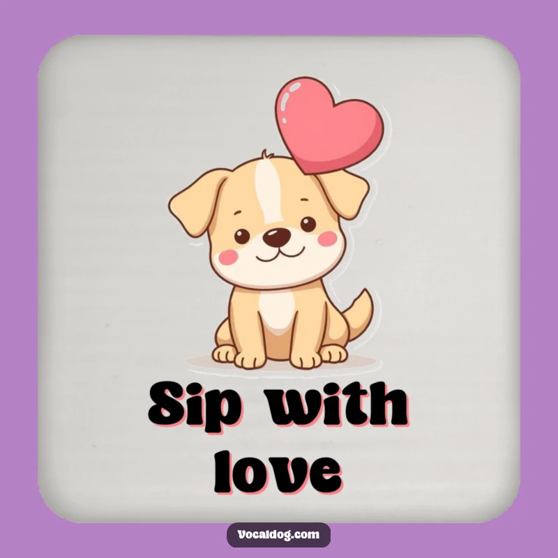 Funny Heart Dog Coasters: Add Love to Your Table!
