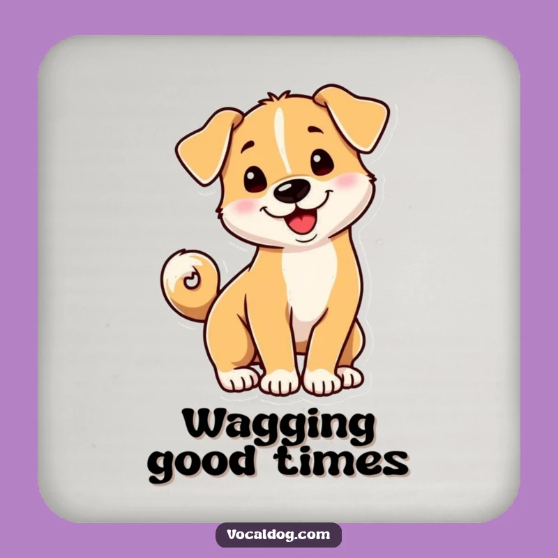 Funny Spiral Tail Dog Coaster - Playful Protection for Surfaces Gift