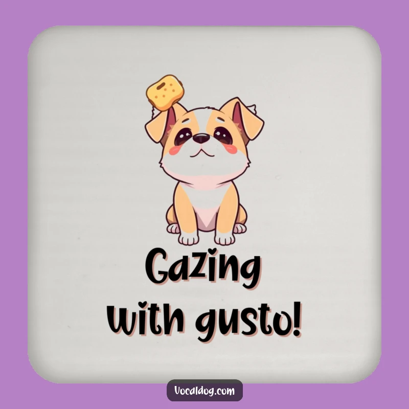 Funny Dog Treat Adoration Coasters: Protect Surfaces with Focus!