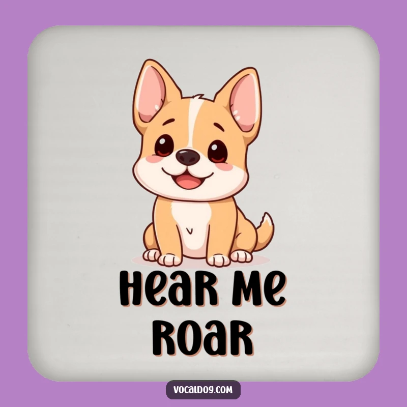 Funny Dog Listening Coasters: Protect Surfaces with Happy Pup Attentiveness