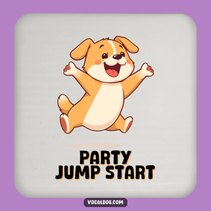 Funny Leaping Dog Coasters: Protect Surfaces with Hilarious Canine Energy