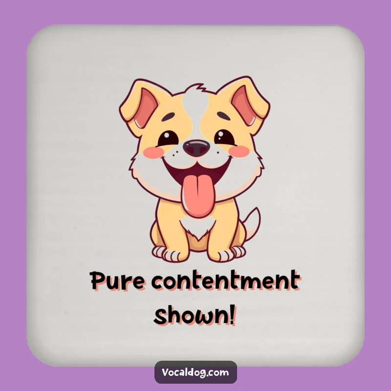 Funny Dog Happy Tongue Coasters: Protect Surfaces with Smiles!