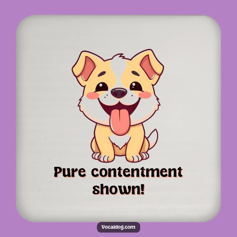 Funny Dog Happy Tongue Coasters: Protect Surfaces with Smiles!