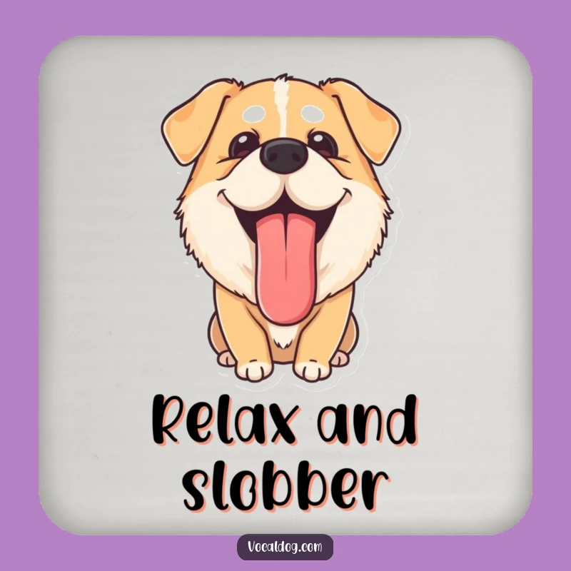 Funny Content Dog Tongue Coasters (Set of 4) - Protect Surfaces with Relaxed Humor