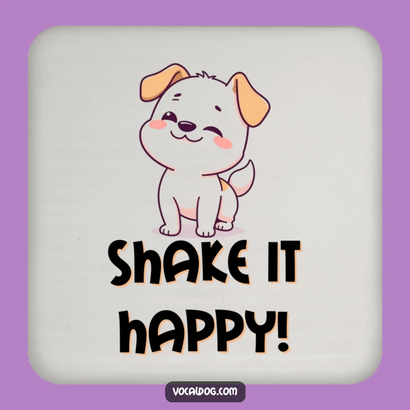 Funny Dog Happy Wiggle Coasters: Protect Surfaces with Fun!