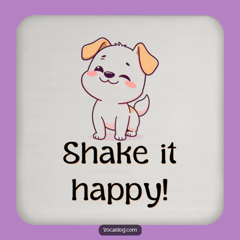 Funny Dog Happy Wiggle Coasters: Protect Surfaces with Fun!