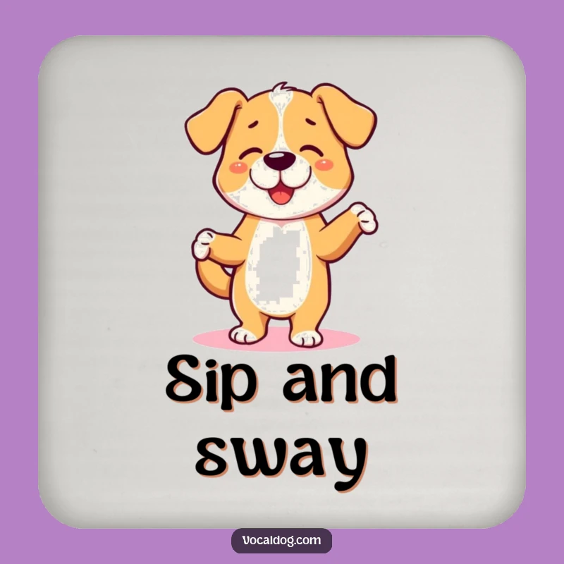 Funny Dancing Dog Coaster Set - Protect Surfaces with Fun, Perfect Gift