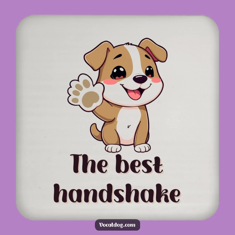 Funny Dog Offering Paw Drink Coasters: Protect Surfaces with Canine Charm