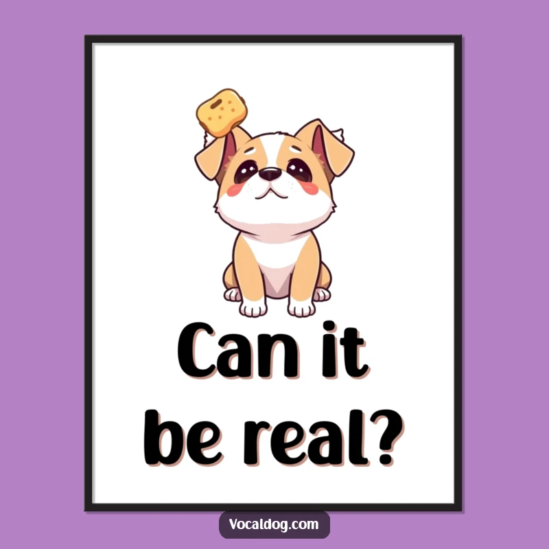 Funny Dog Treat Adoration Poster: Decorate with Desire!