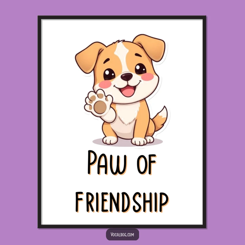 Funny Dog Paw Poster: Decorate with High Fives, A Hilarious Funny Gift