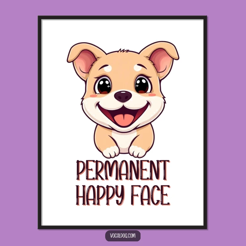 Funny Sparkling Eyes Dog Poster: Brighten Your Walls with this Hilarious Canine Art Gift