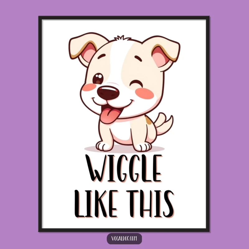 Funny Dog Wiggle Poster: Decorate with Delight, A Hilarious Funny Gift