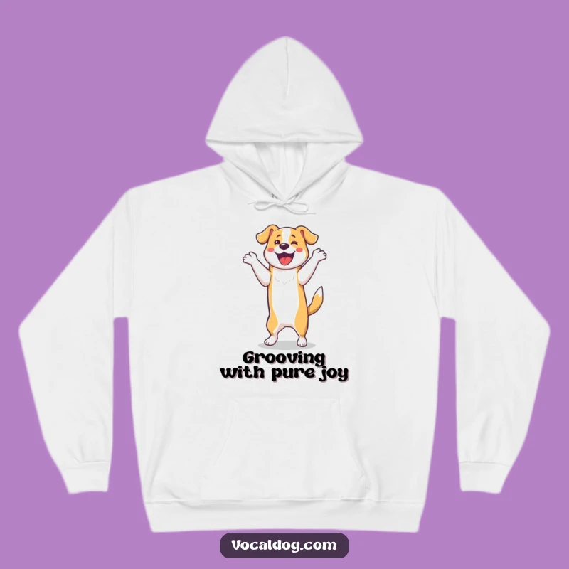 Cozy Funny Dog Happy Dance Hoodie - Stay Warm and Wag with This Hilarious Design