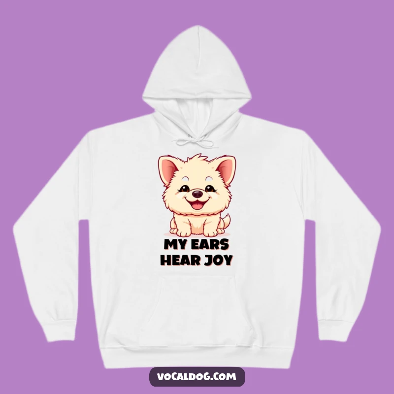 Funny Big Ears Dog Hoodie: Cozy Grin - Warm & Hilarious Gift