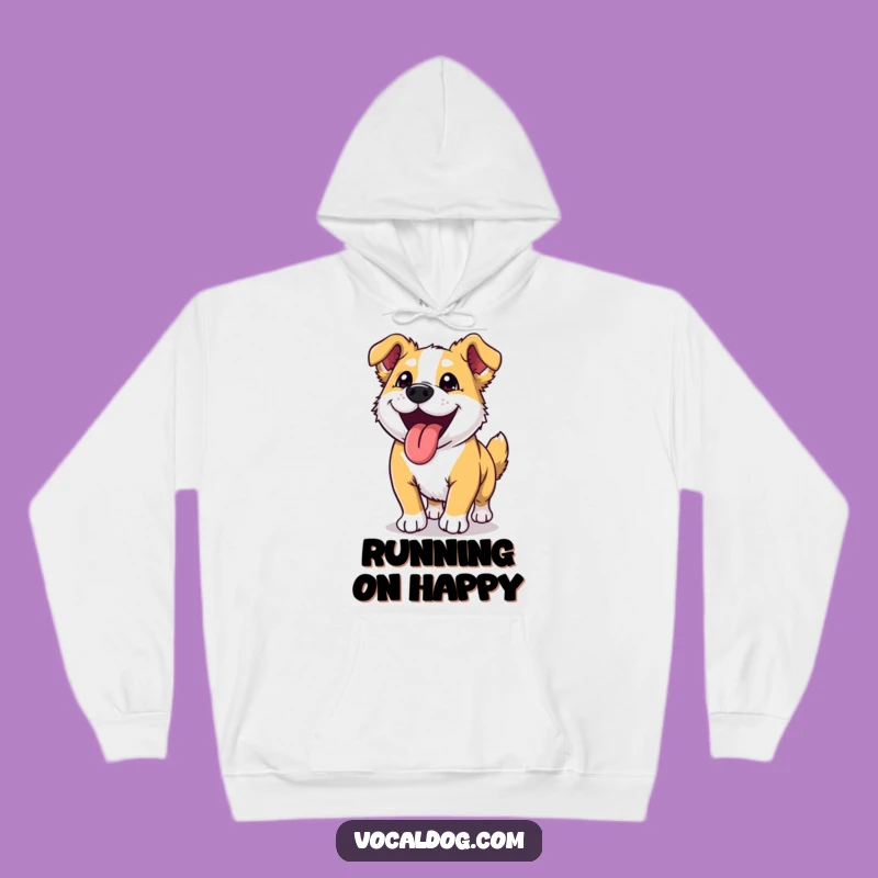 Funny Dog Run Hoodie: Cozy Up with Ecstatic Pup Bliss for Dog Lovers