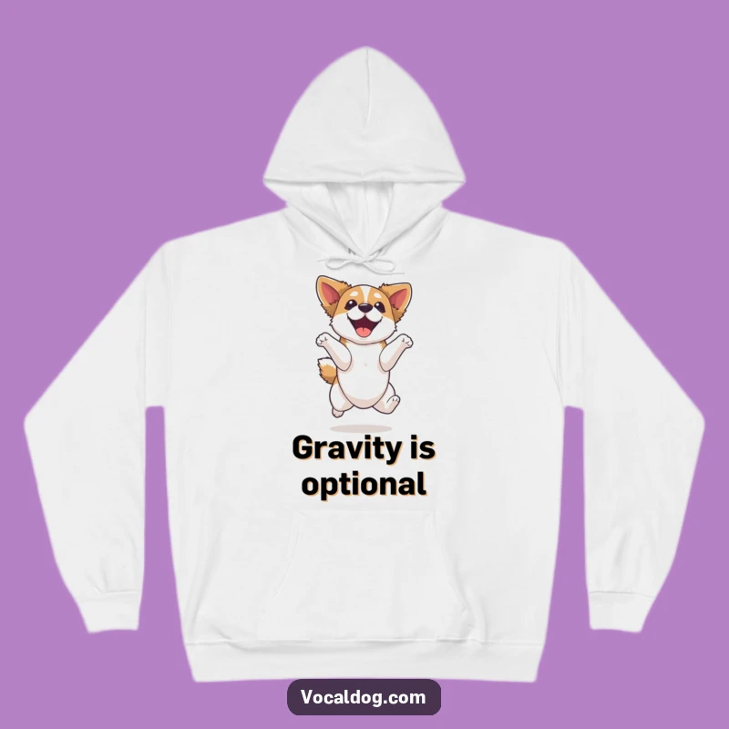 Funny High Bounce Dog Hoodie: Cozy Energy - Warm & Hilarious Gift