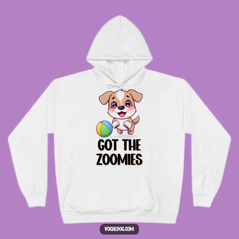 Funny Dog Rainbow Ball Hoodie: Cozy Playtime for Dog Lovers Gift