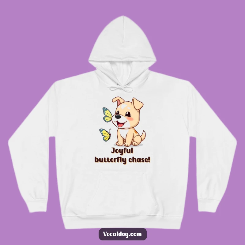 Cozy Funny Dog Butterfly Bark Hoodie: Warmth & Friendship!