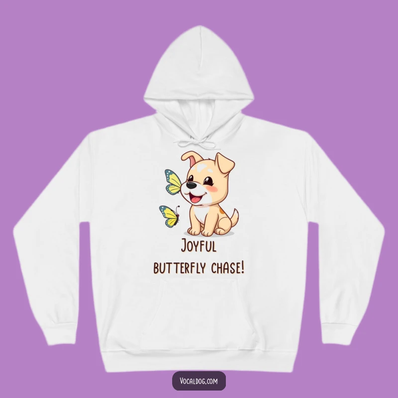 Cozy Funny Dog Butterfly Bark Hoodie: Warmth & Friendship!