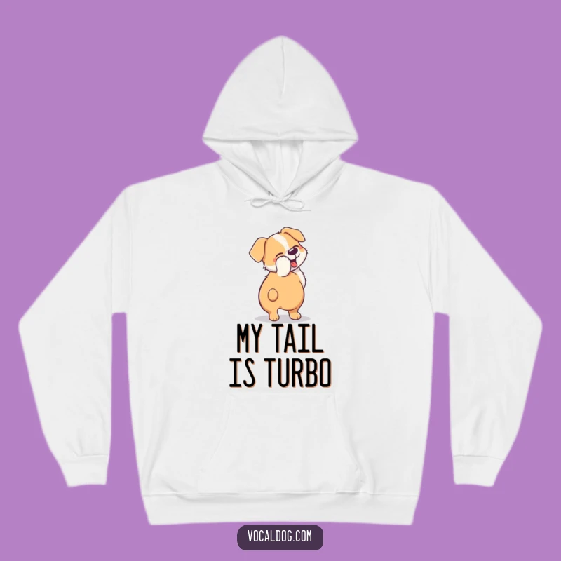 Funny Dog Tail Blur Hoodie - Cozy Up with Your Happy Pup's Energy!