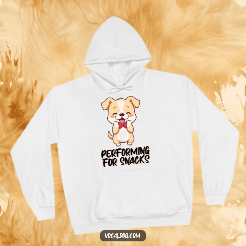 Funny Hoodie depicting a dog character performing a graceful and playful bow, radiating warmth and humor.