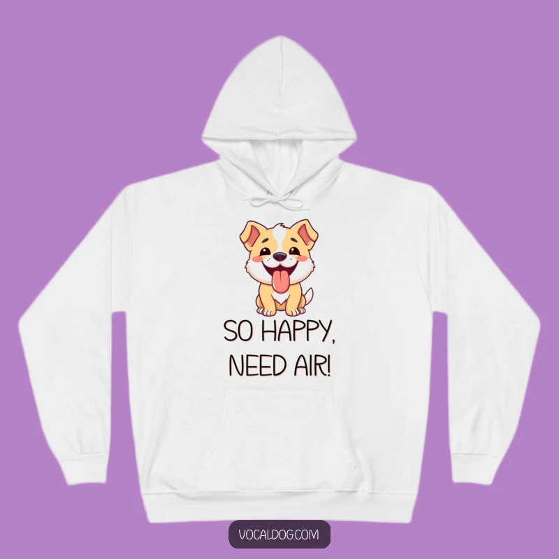 Cozy Funny Dog Happy Tongue Hoodie: Warmth & Smiles Guaranteed!