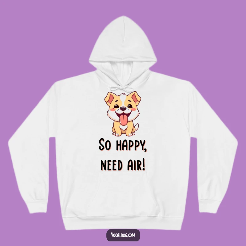 Cozy Funny Dog Happy Tongue Hoodie: Warmth & Smiles Guaranteed!