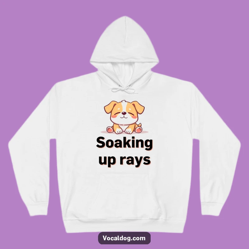 Funny Sunbathing Dog Hoodie: Cozy Comfort, Peaceful Design, Ideal Humorous Gift