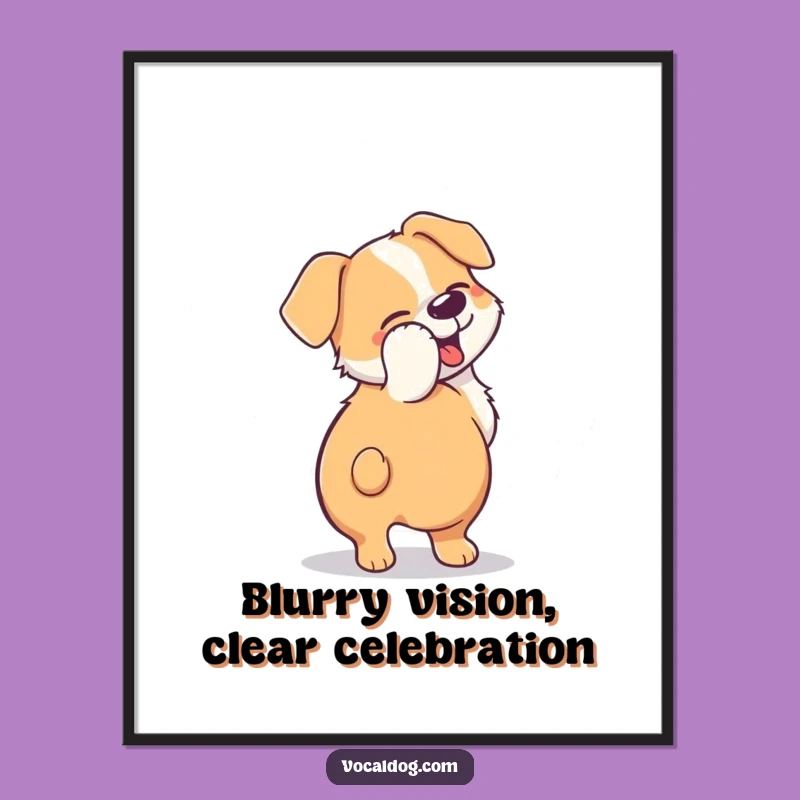 Funny Dog Wall Art Free Printable: Energetic Tail Wag Downloadable Home Decor Gift
