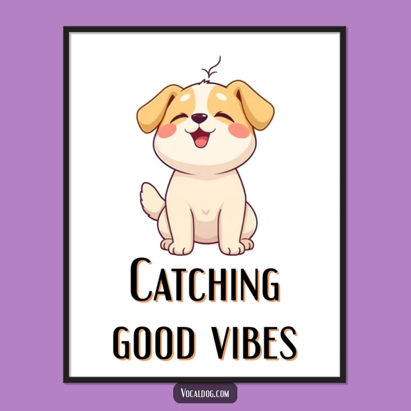 Funny Free Printable Wall Art: Blissful Dog Enjoying Breeze, Serene Decor