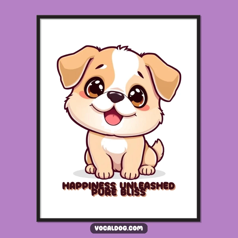 Free Printable Wall Art: Sparkling Dog, Funny Downloadable Decor for Dog Enthusiasts