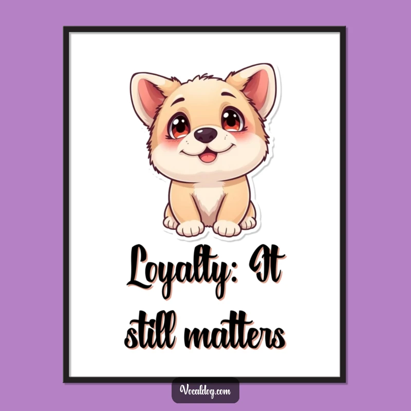 Free Printable Wall Art: Adoring Happy Dog Face, Funny Downloadable Home Decor