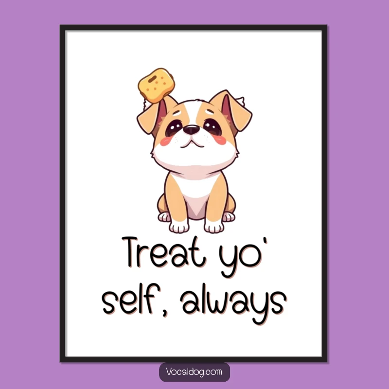 Free Printable Wall Art: Dog Adoring Treat for Whimsical Decor