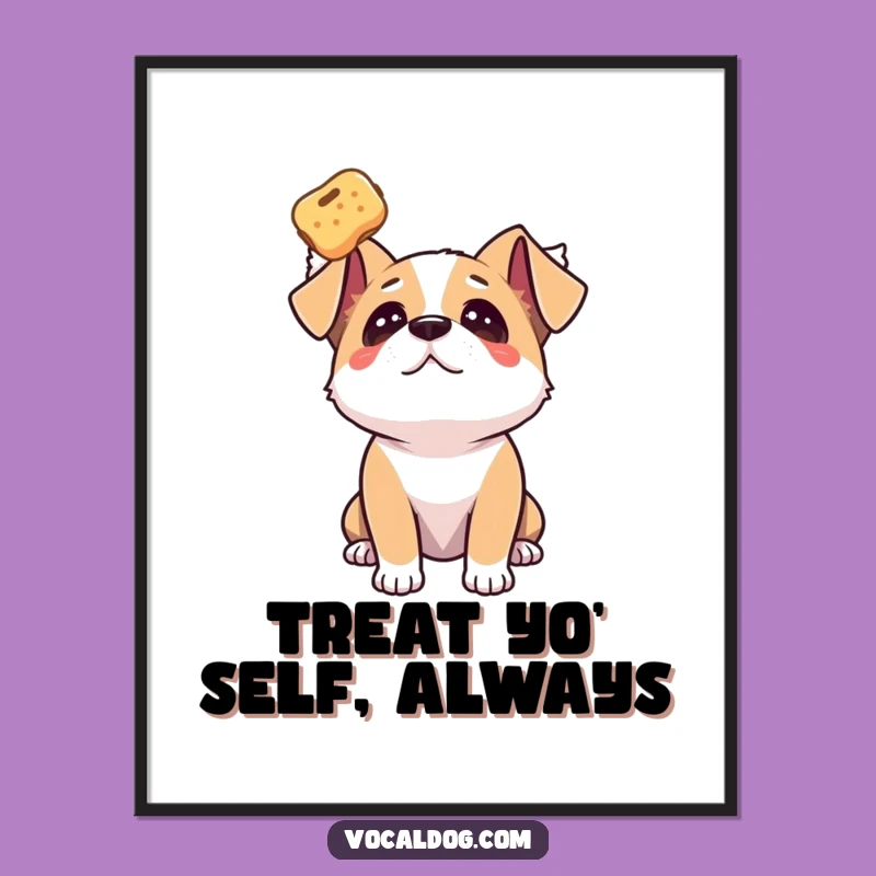 Free Printable Wall Art: Dog Adoring Treat for Whimsical Decor