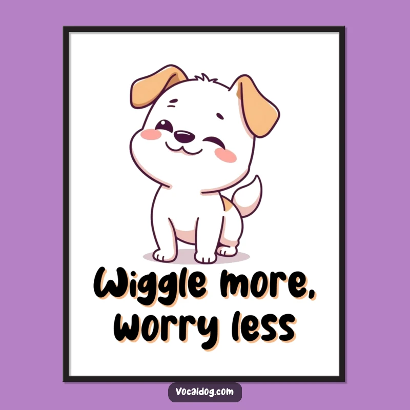Free Printable Wall Art: Wiggly Dog Art for a Happy Home