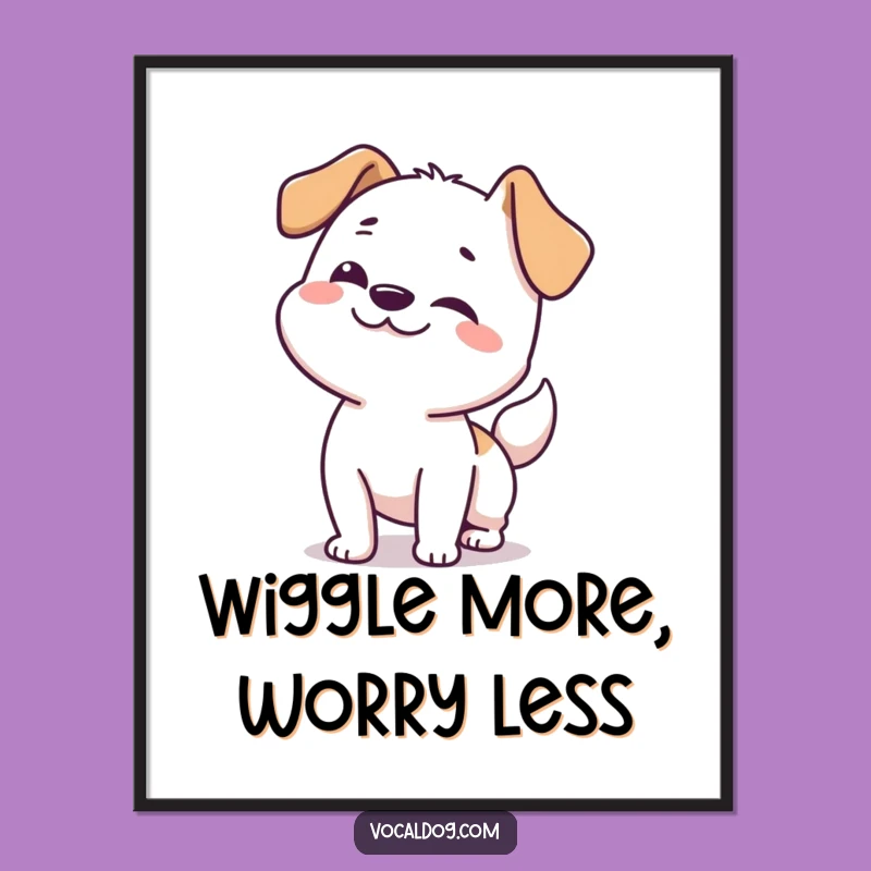 Free Printable Wall Art: Wiggly Dog Art for a Happy Home
