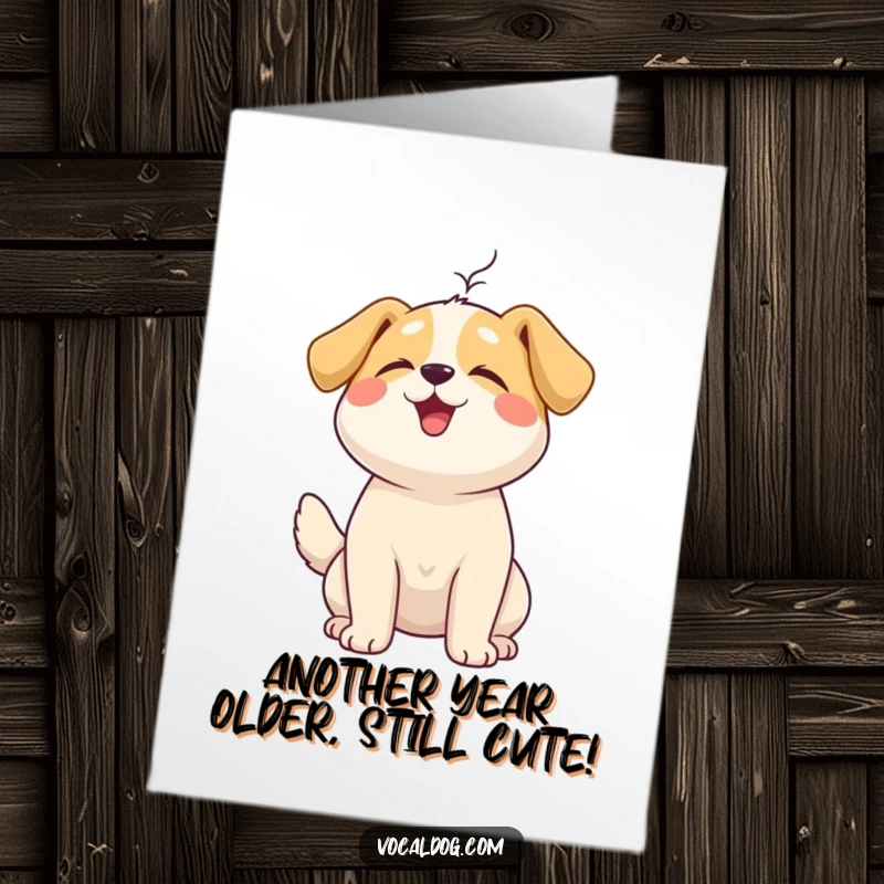 Funny Free Printable Birthday Card: A happy dog tilting its head up, blissfully enjoying a gentle breeze.