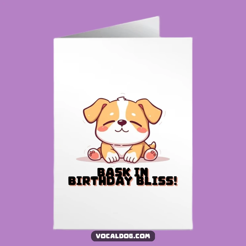 Free Printable Dog Birthday Card: Sun-Basking Pup for a Relaxed Downloadable Gift