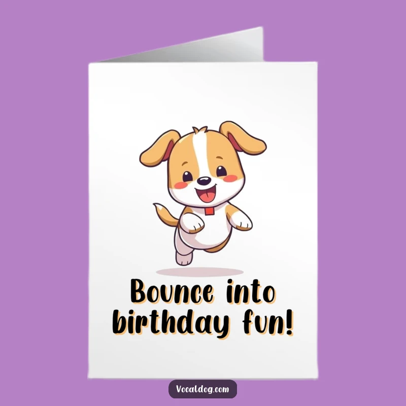 Free Printable Dog Birthday Card: Joyful Bounce for a Funny Downloadable Gift