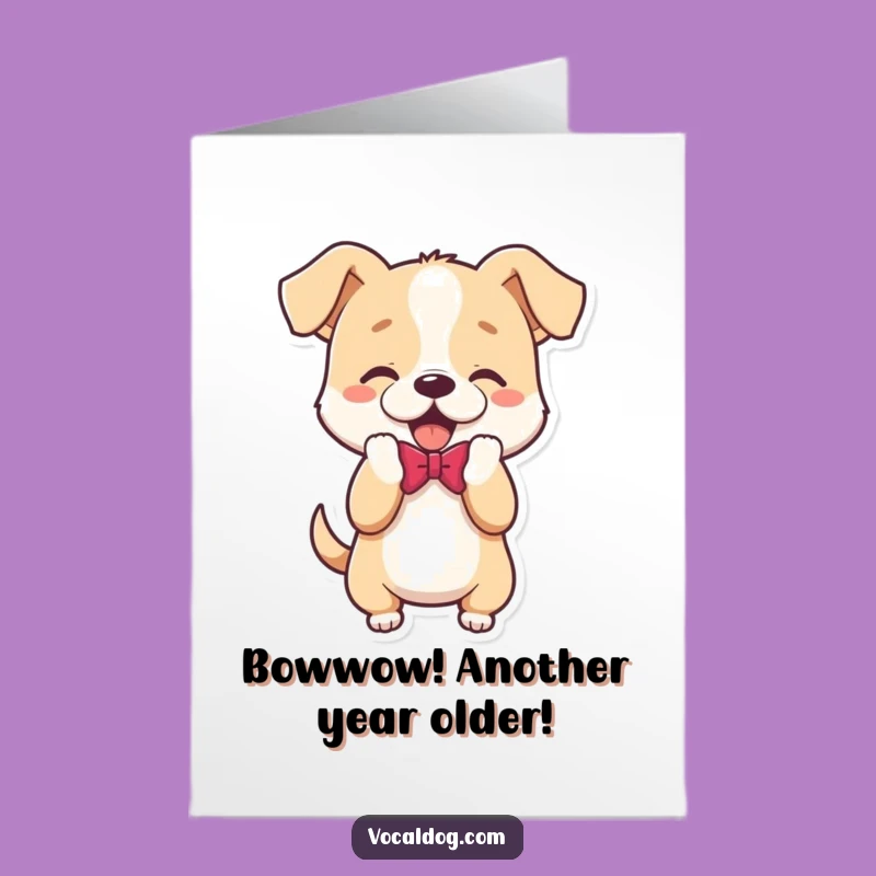 Free Printable Birthday Card: Bowing Dog, Funny Downloadable Gift for Pups!