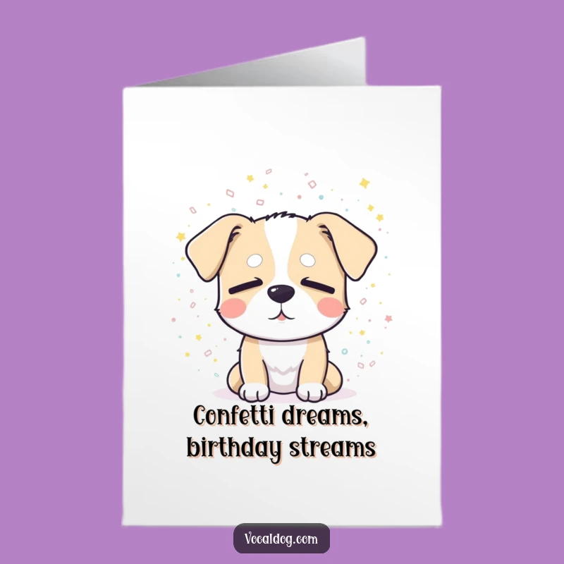 Dog Confetti Birthday Card Free Printable: Pure Joy Downloadable Surprise Gift